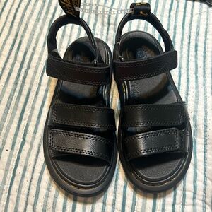 Dr. Martens JUNIOR KLAIRE LEATHER STRAP SANDALS